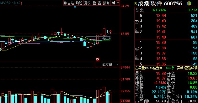 墨瀚：今日牛股——浪潮软件（600756）